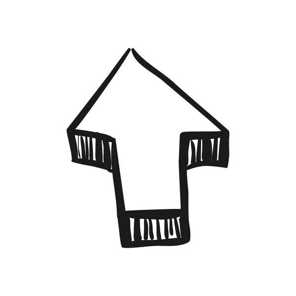 Flèche Gribouiller Icône Isolée Vecteur Illustration Graphique — Image vectorielle