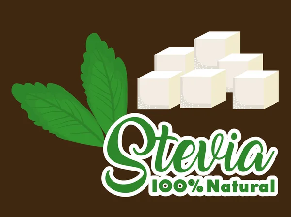 Diseño de concepto de Stevia — Vector de stock