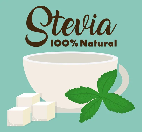 Stevia konceptdesign — Stock vektor