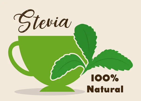 Diseño de concepto de Stevia — Vector de stock