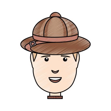 adam yüz vektör illüstrasyonu