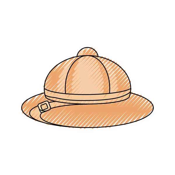 Safari sombrero vector ilustración — Archivo Imágenes Vectoriales