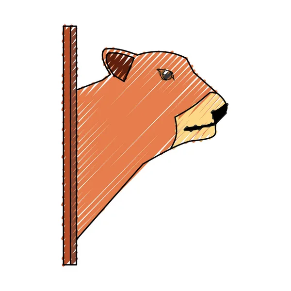 Animal trofeo vector ilustración — Vector de stock
