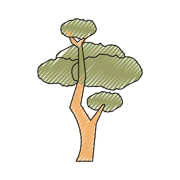 Árbol Vector Ilustración — Vector de stock