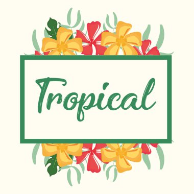 Tropikal çiçek tasarım