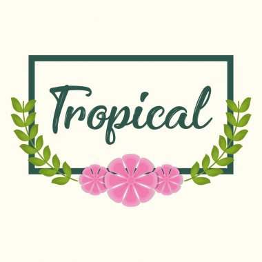 Tropikal çiçek tasarım