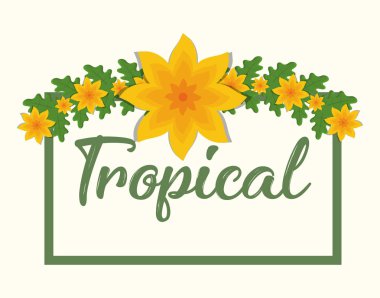 Tropikal çiçek tasarım