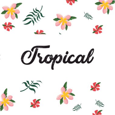 Tropikal çiçek tasarım