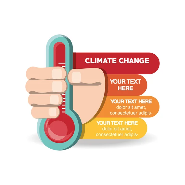 Diseño del cambio climático — Vector de stock