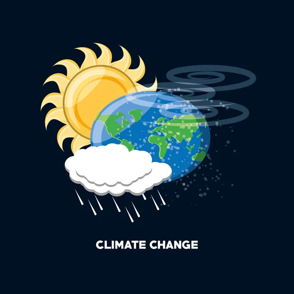 Diseño del cambio climático — Vector de stock