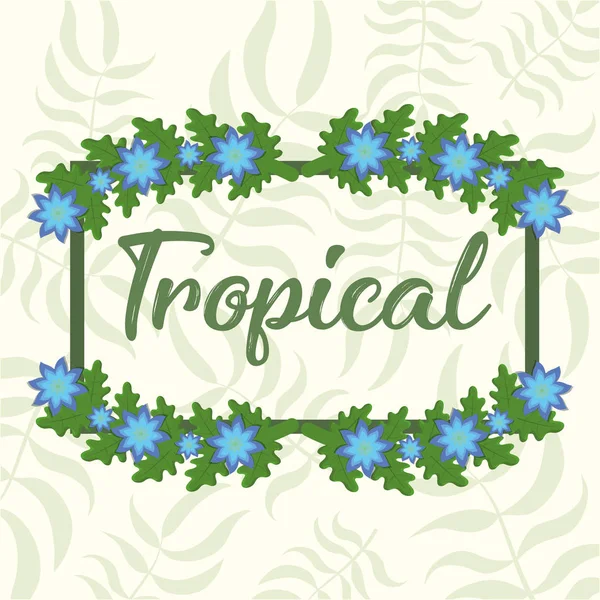 Diseño de flores tropicales — Vector de stock