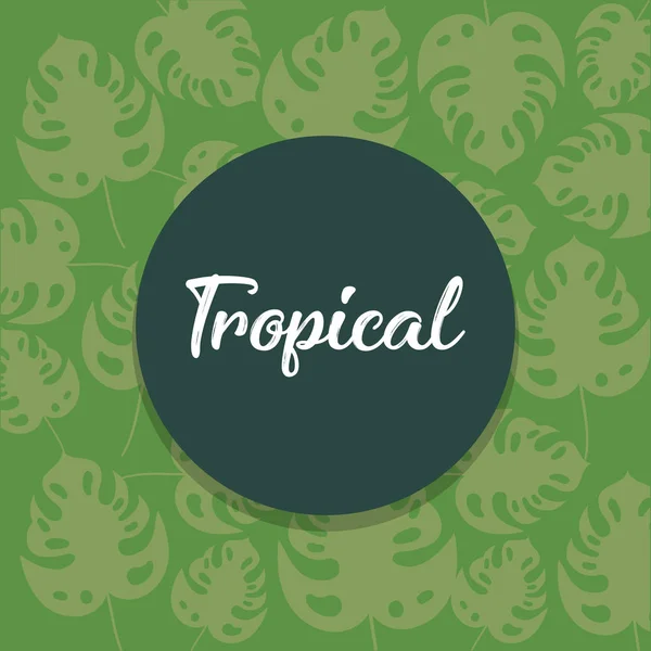 Diseño de flores tropicales — Vector de stock