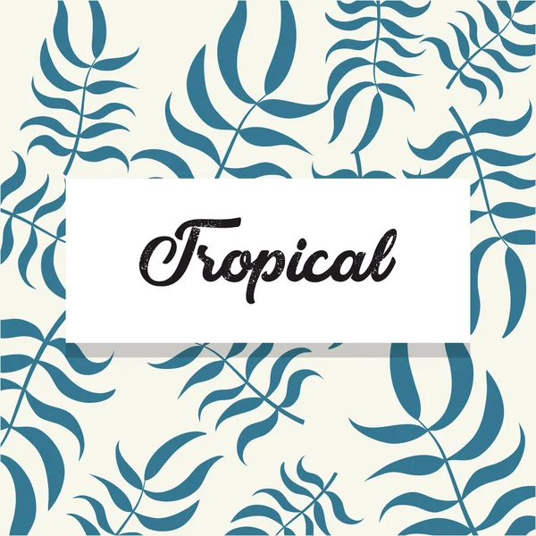 Tropical flowers design — Stock Vector