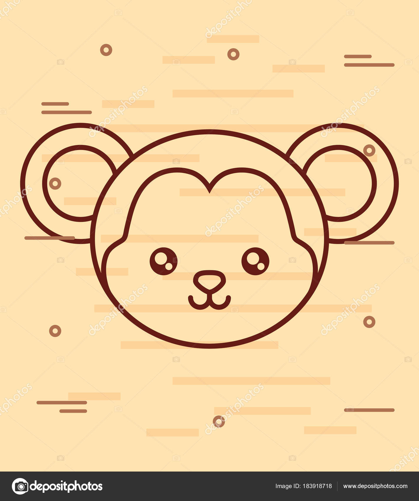 Icona del mouse sveglio sopra fondo giallo illustrazione di vettore di disegno linea colorata — Vettoriali di djv