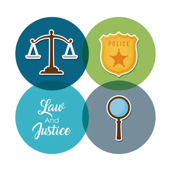 Закон і правосуддя дизайн — стоковий вектор