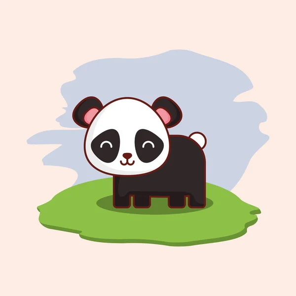 Niedliche Pandabären-Ikone — Stockvektor