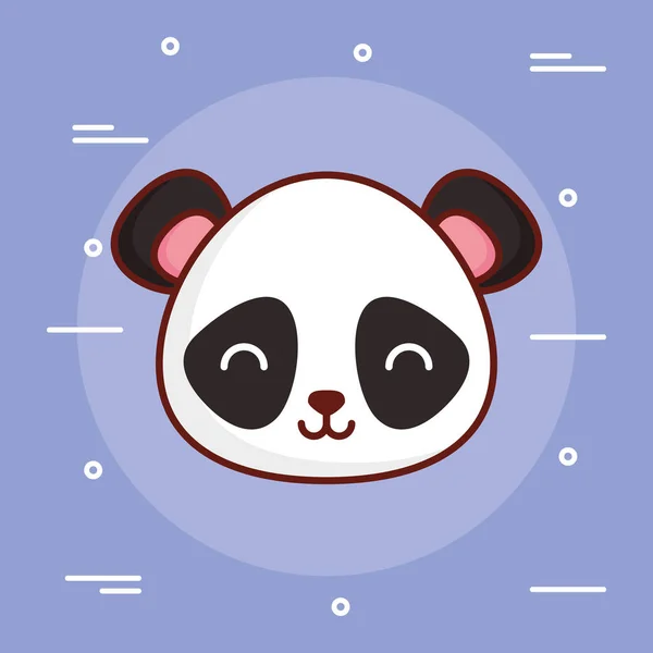 Lindo oso panda icono — Archivo Imágenes Vectoriales