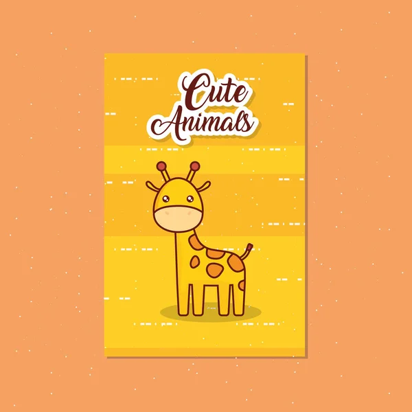 Lindo diseño de animales — Vector de stock