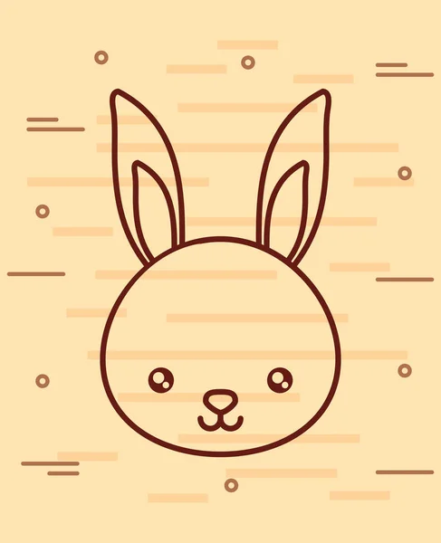 Ładny królik ikona obrazu — Wektor stockowy