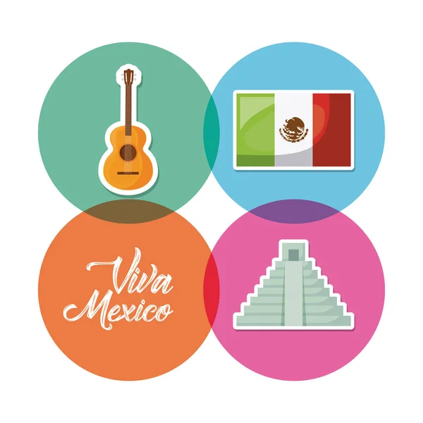 Diseño de Viva México — Vector de stock