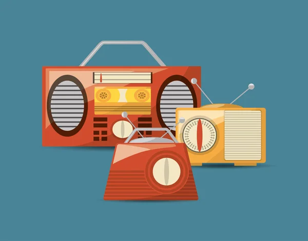 Diseño de música retro — Vector de stock