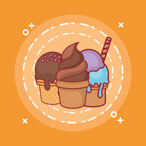 Diseño de helado — Vector de stock