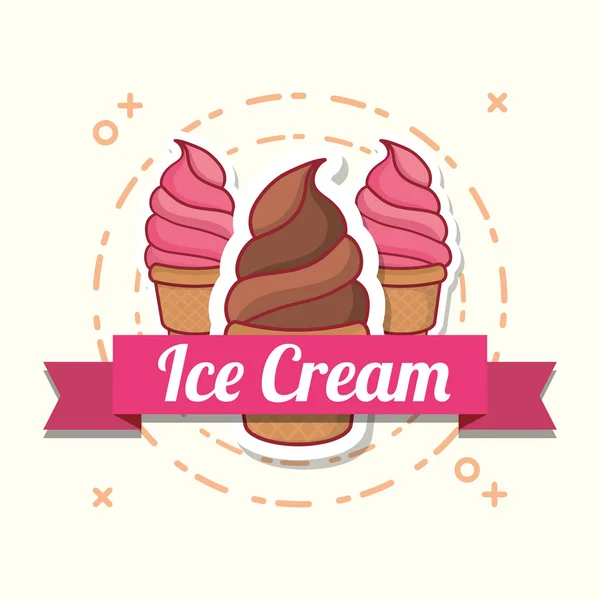 Ice cream design — Stock Vector