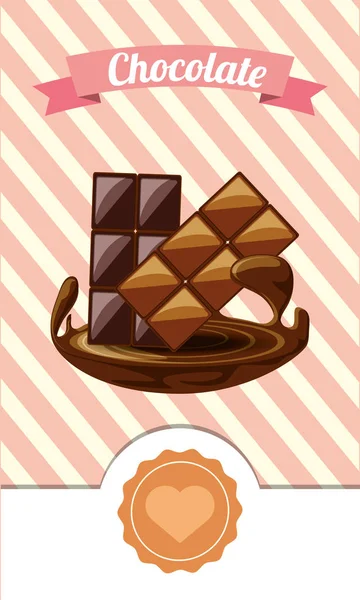 Design de barra de chocolate — Vetor de Stock