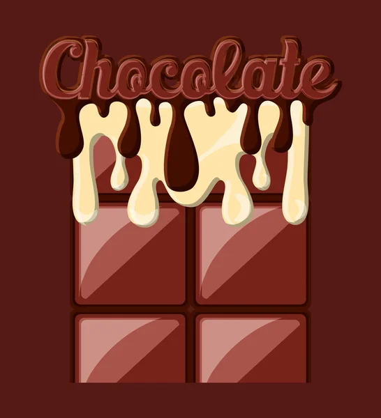 Design de conceito de chocolate —  Vetores de Stock