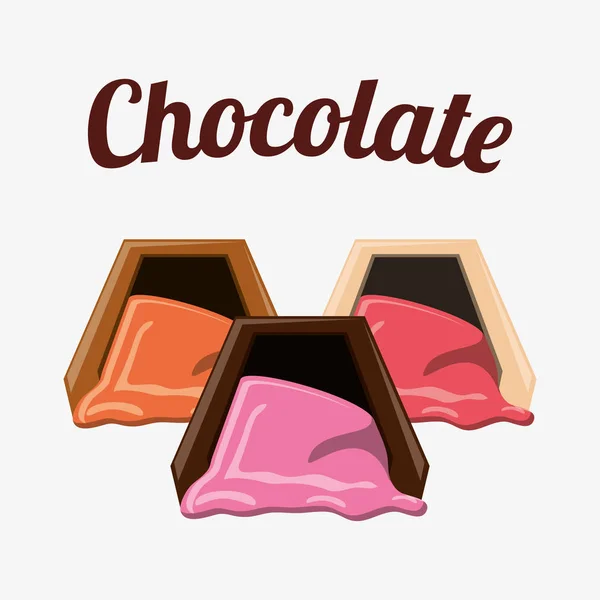 Design von Schokoladenbonbons — Stockvektor