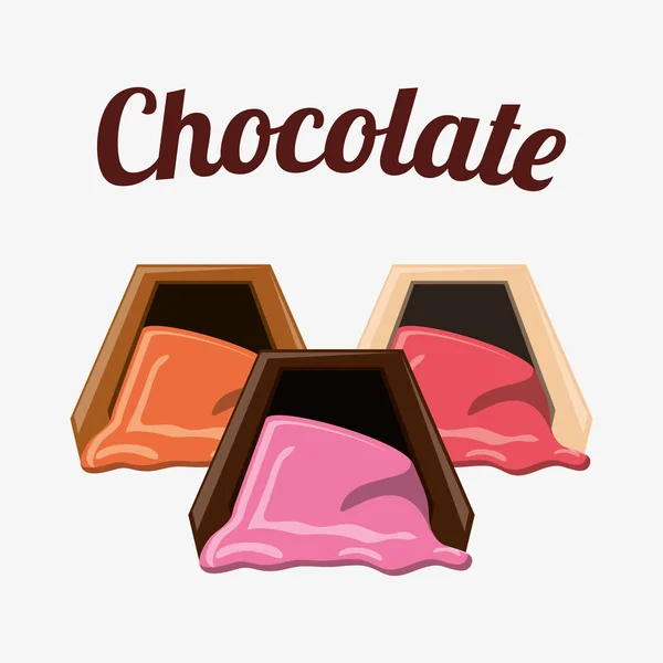 Chocolate candies design — Stock Vector