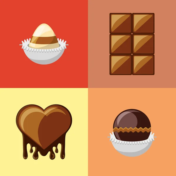 Projeto de doces de chocolate — Vetor de Stock