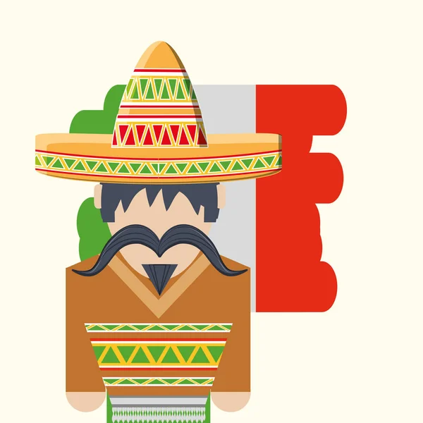 Conception de concept Mexique — Image vectorielle