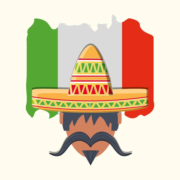 Flagge im mexikanischen Design — Stockvektor