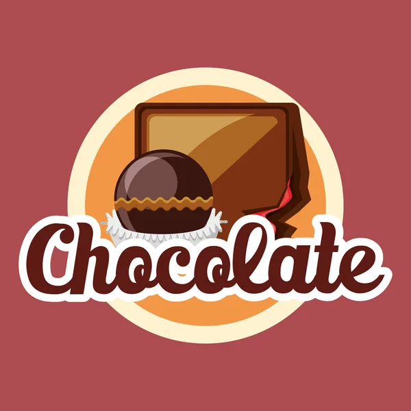 Projeto de doces de chocolate —  Vetores de Stock