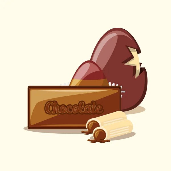 Conception de concept chocolat — Image vectorielle