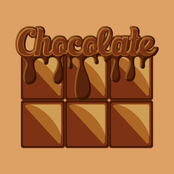 Design barra di cioccolato — Vettoriale Stock