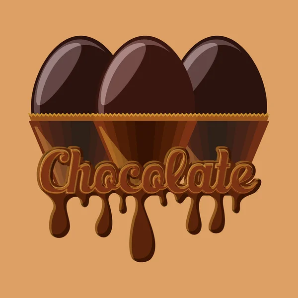 Design concettuale al cioccolato — Vettoriale Stock