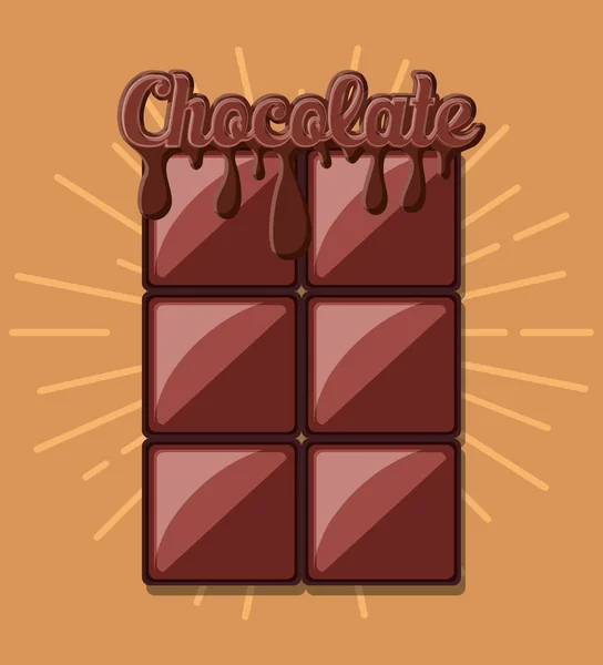 Design barra di cioccolato — Vettoriale Stock