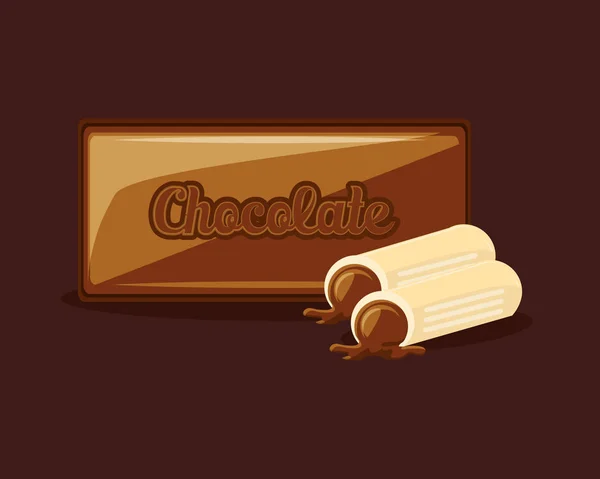 Desain konsep coklat - Stok Vektor