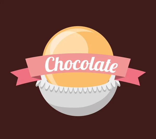Conception de concept chocolat — Image vectorielle