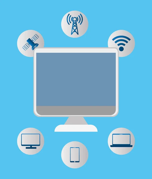 Digitale Kommunikationstechnologie — Stockvektor