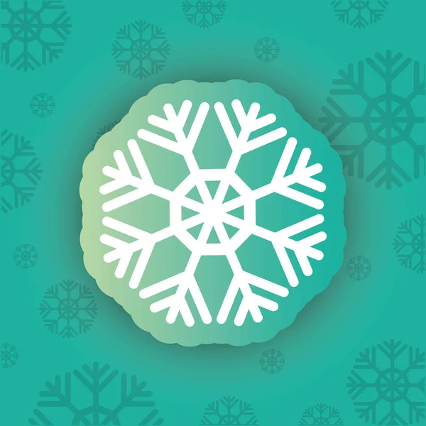 Flocon de neige hiver symbole — Image vectorielle