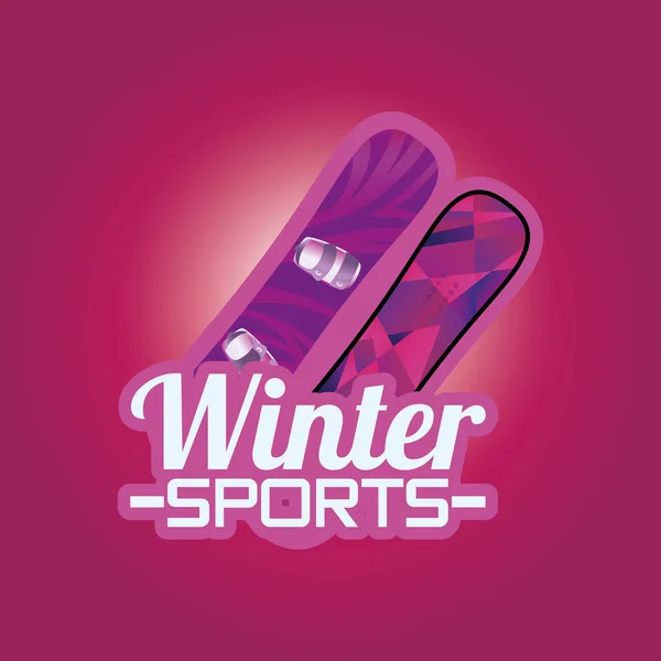 Snowboarding e esportes de inverno — Vetor de Stock