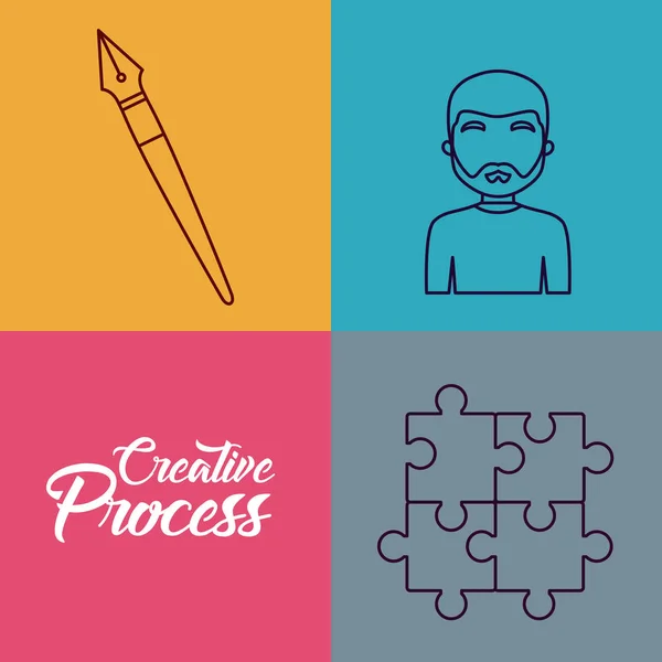 Творчість процес проектування — стоковий вектор