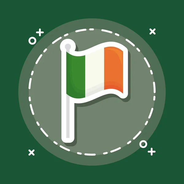 Ícone da bandeira Irlanda —  Vetores de Stock