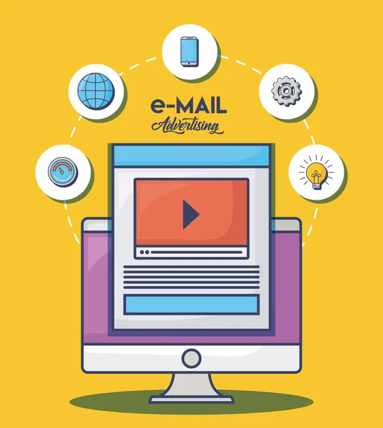 Design der E-Mail-Werbung — Stockvektor