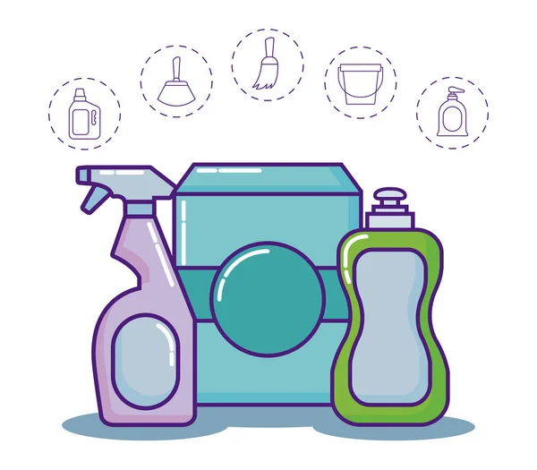 Cleaning supplies design — Stock Vector