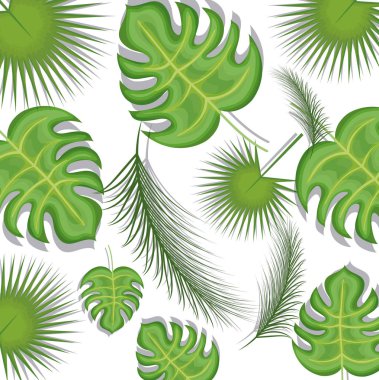 arka plan seamless modeli tropikal yaprak