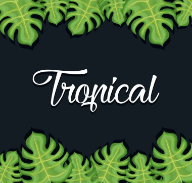 trendy yaz tropikal afiş bırakır 